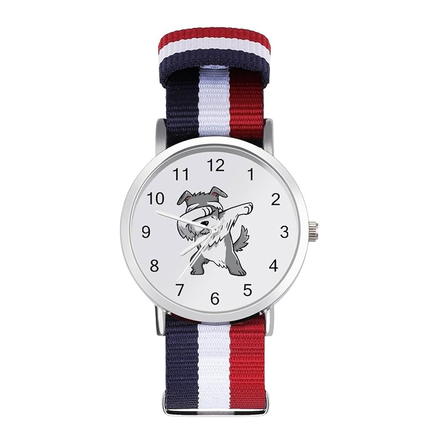 Amazon.co.jp: 腕時計 シュナウザー犬 編組腕時計 ウォッチ うで
