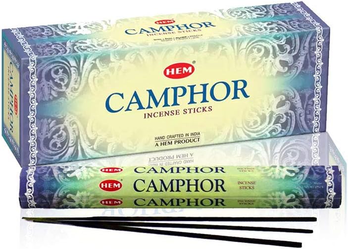 Camphor - Box of Six 20 Stick Tubes - Hem Incense (Standard Version)