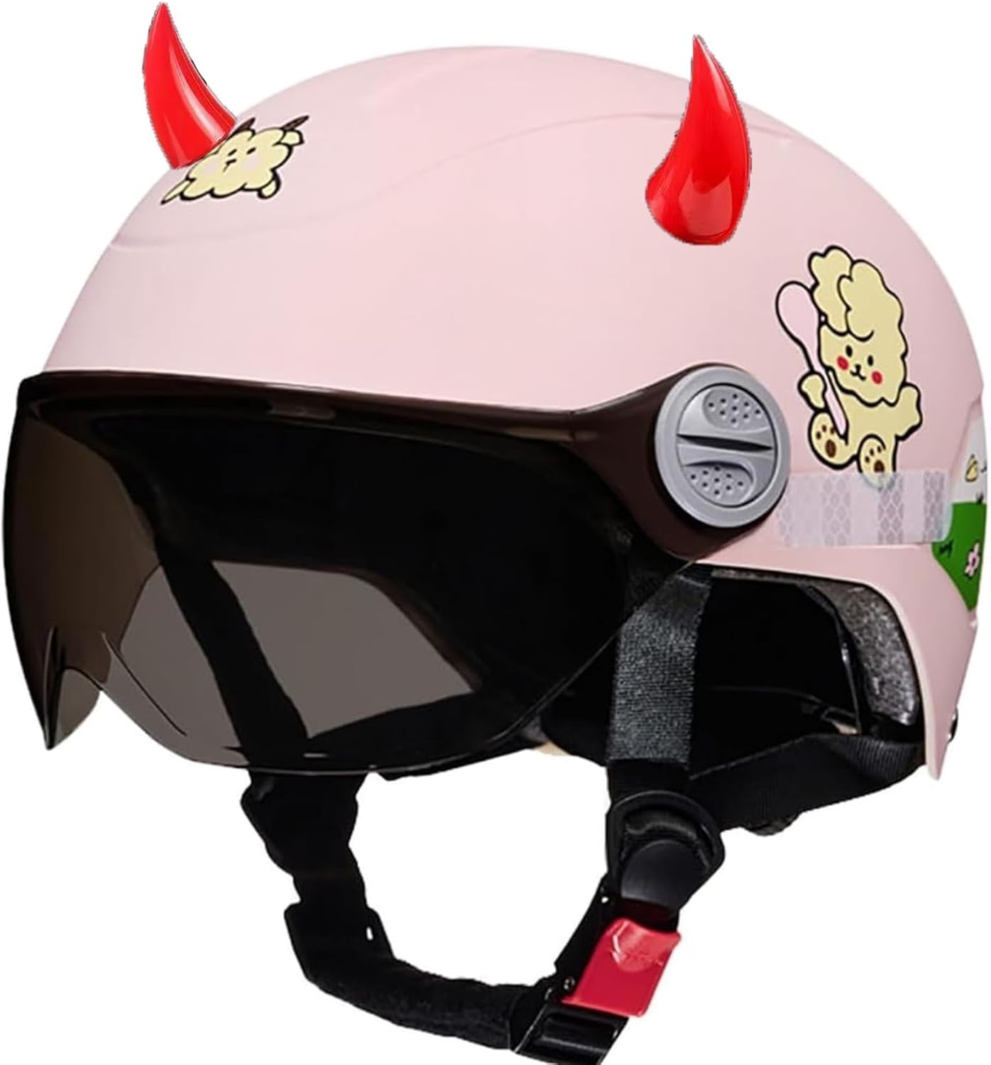 Kids Light 3/4 Motorcycle Helmet,Youth Moped Dirt-Bike Helmet 2-14 Years Old Boys Girls Open Face Scooter Helmet Toddler DOT Approved Child Go-Kart Bicycle Skateboard ATV Helmet