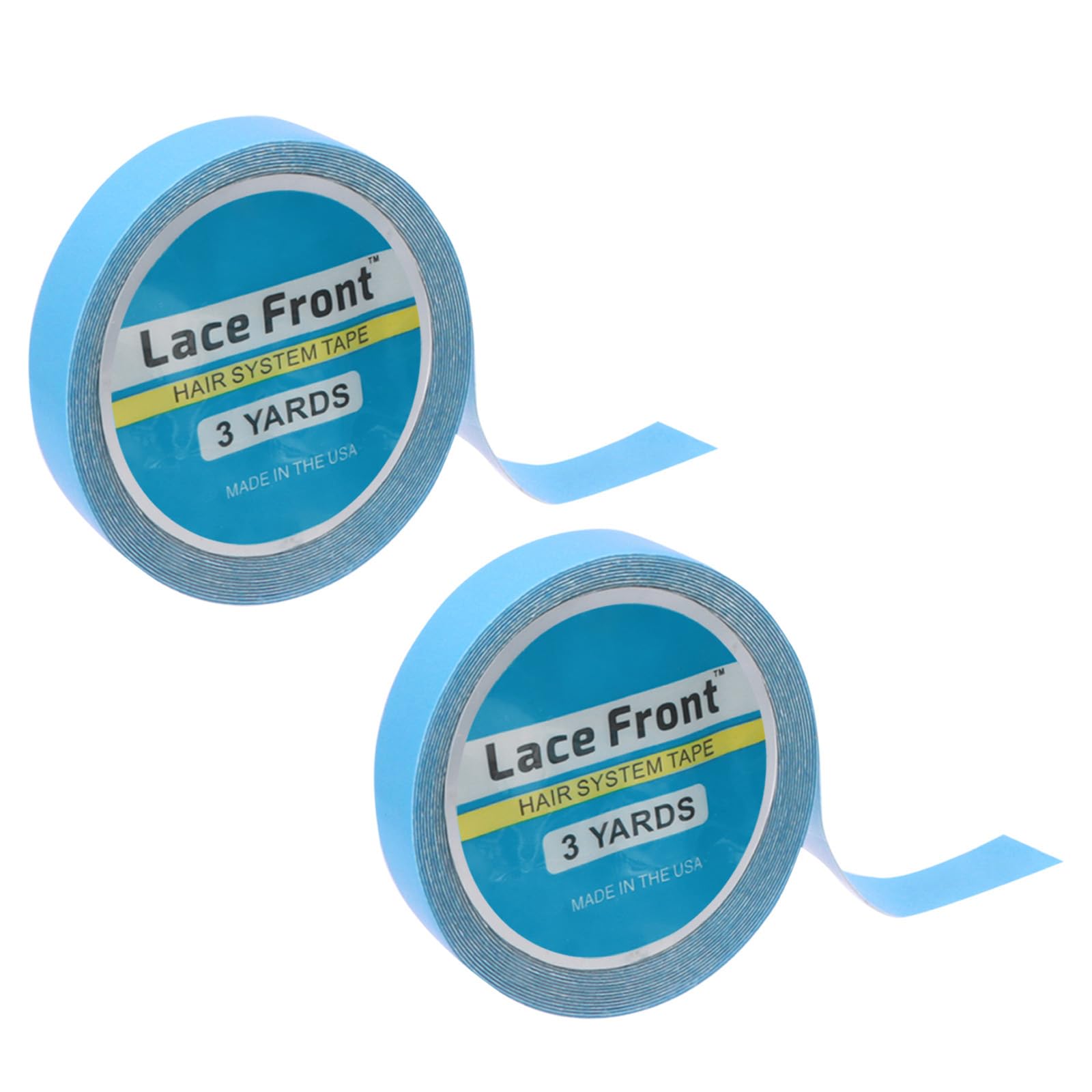 2 Rolls Hair Extension Tape, Blue Lace Front Wig Tape Double Sided, Clear Hair Tapes Anti-oil & Sweat, Strong Viscosity