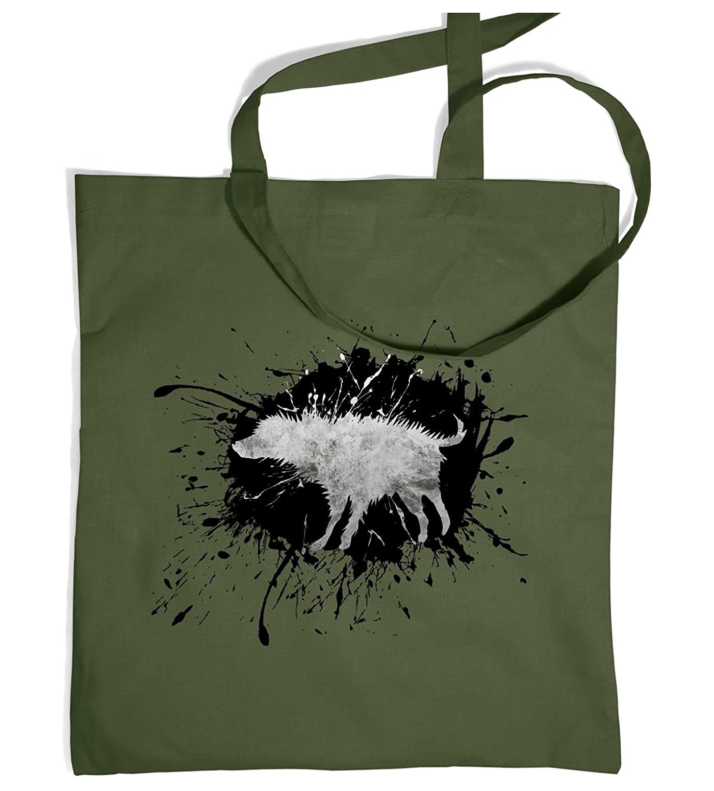 Banksy By Big Mouth Unisex Olive Green Banksy Wet Shaking Dog Tote Bag - One Size Tote Bag
