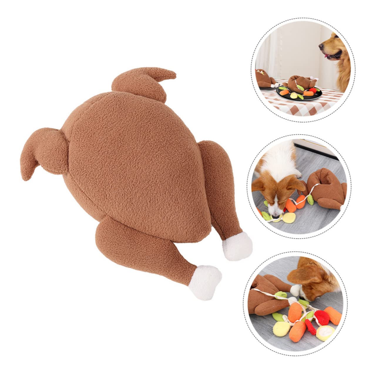 POPETPOP 3pièces Jouet à Renifler pour Chien Design De Dinde Jouet Interactif Créatif pour Animaux De Compagnie pour Entraînement De Mâchage Accessoire De Et