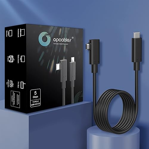 Miniatura 7 de Opcables Quest 2 Link Cable Fiber Optic Cable,USB 3.2 Gen1 USB C to C 5Gbps High Speed Data Transfer and Fast Charging,Quest 2 pc Link Cable for