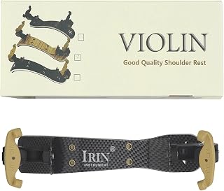 Dynwave Suporte de ombro para violino, descanso de ombro confortável, dobrável e de alta resistência, peças para violino, viola, almofada de ombro para, PRETO