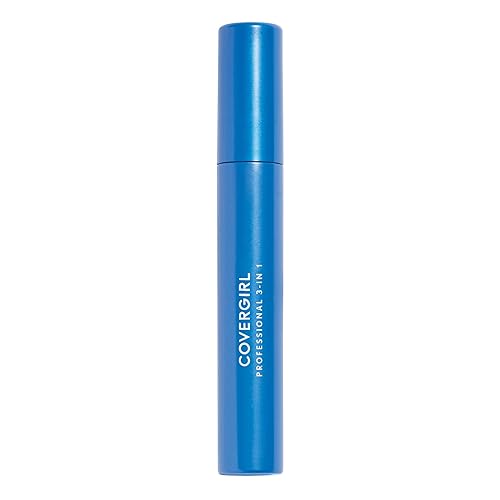 COVERGIRL Máscara profesional todo en uno con cepillo curvo, negro 205, 0.3 fl oz (0.3 fl oz) (el embalaje puede variar)