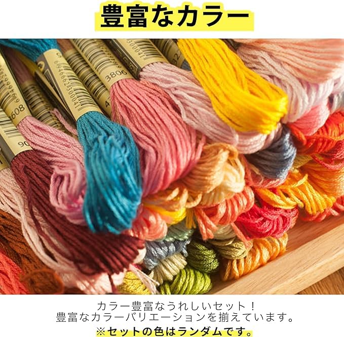 Amazon.co.jp: 刺繍糸 刺しゅう糸 長さ8m 6本綴り 初心者