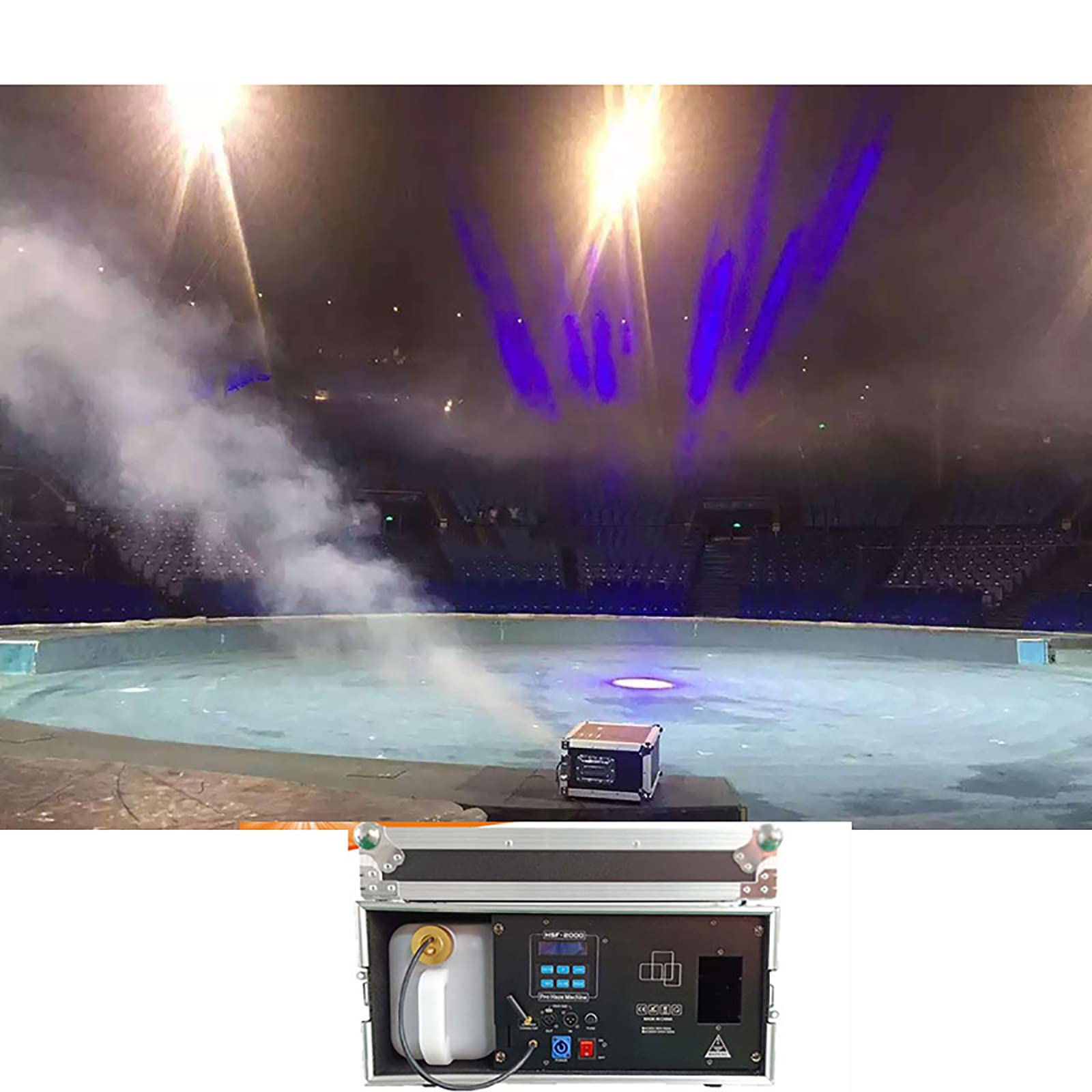 Máquina de humo de 1500 W, portátil, para fiestas y bodas, ideal para eventos y actuaciones, fácil de usar y transportar