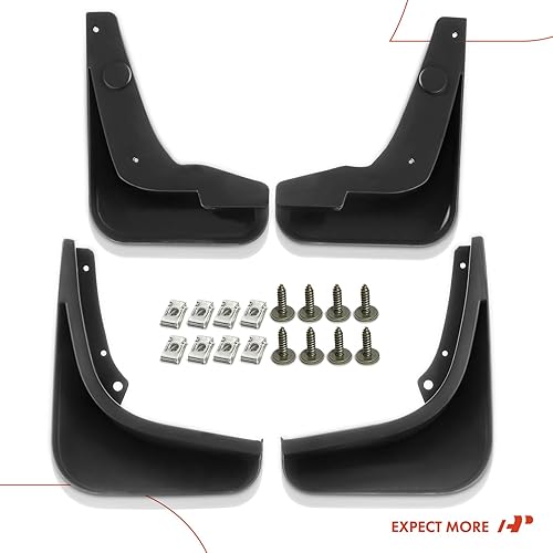 Miniatura 8 de A-Premium Juego de 4 unidades de guardabarros con accesorios de hardware compatibles con Chevrolet Cruze 10-15, Cruze Limited 2016, Sedán, delantero