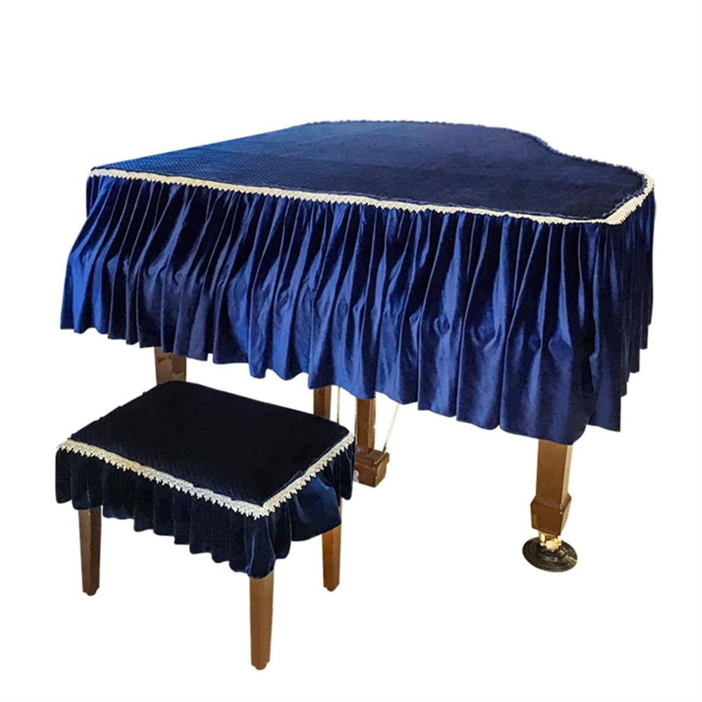 Personalizzata Di Lusso in Velluto Per Pianoforte A Coda, Copertina Protettiva Decorativa in Velluto Spesso A Prova Di Polvere Per Pianoforte A Coda, Indispensabile Per Il Pianoforte,A180,Single stool