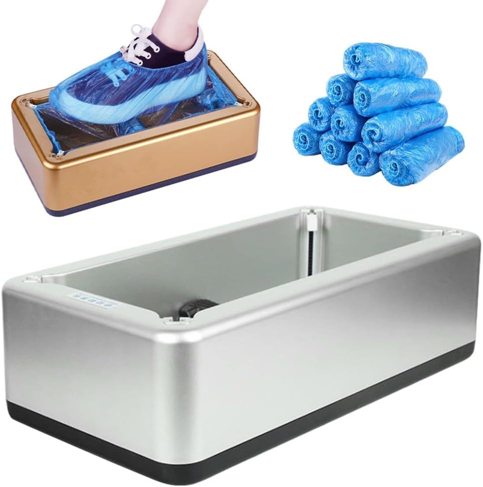 Machine Automatique Couvre-Chaussures avec 100 Couvre-Chaussures Jetables, Distributeur Couvre-Chaussures pour Maison, Bureau, L'HôTel, L'HôPital, BibliothèQue(A)