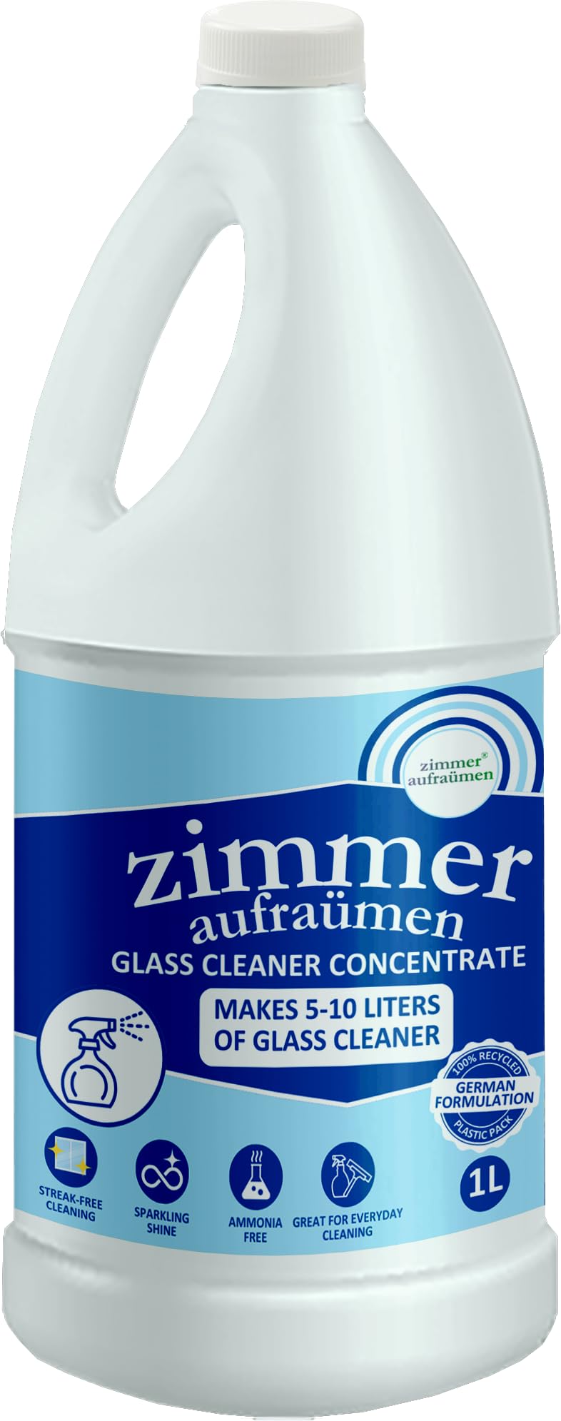 Zimmer Aufraumen 5X CONCENTRATED GLASS CLEANER 1L. 1 Lliter MAKES 5-10 LITERS of Cleaner Solution. Economical. Just Mix in Water (B08WZ5PVX6) Amazon Price History, Amazon Price Tracker