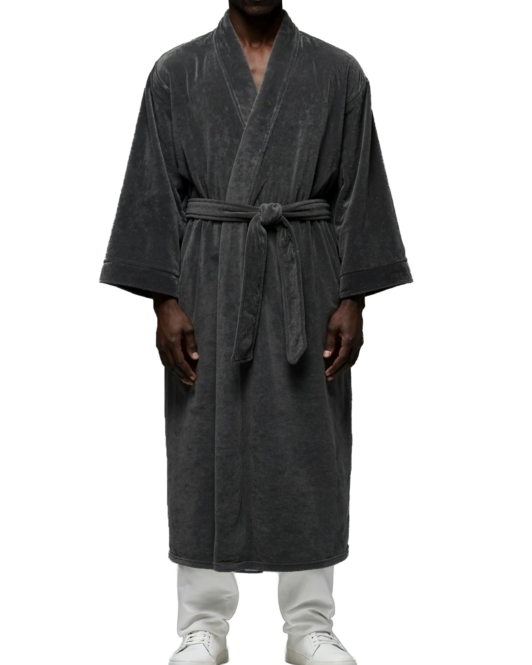 Alexander Del Rossa Men’s Plush Fleece Robe – Warm, Cozy, Winter Lounge Robe with Pockets