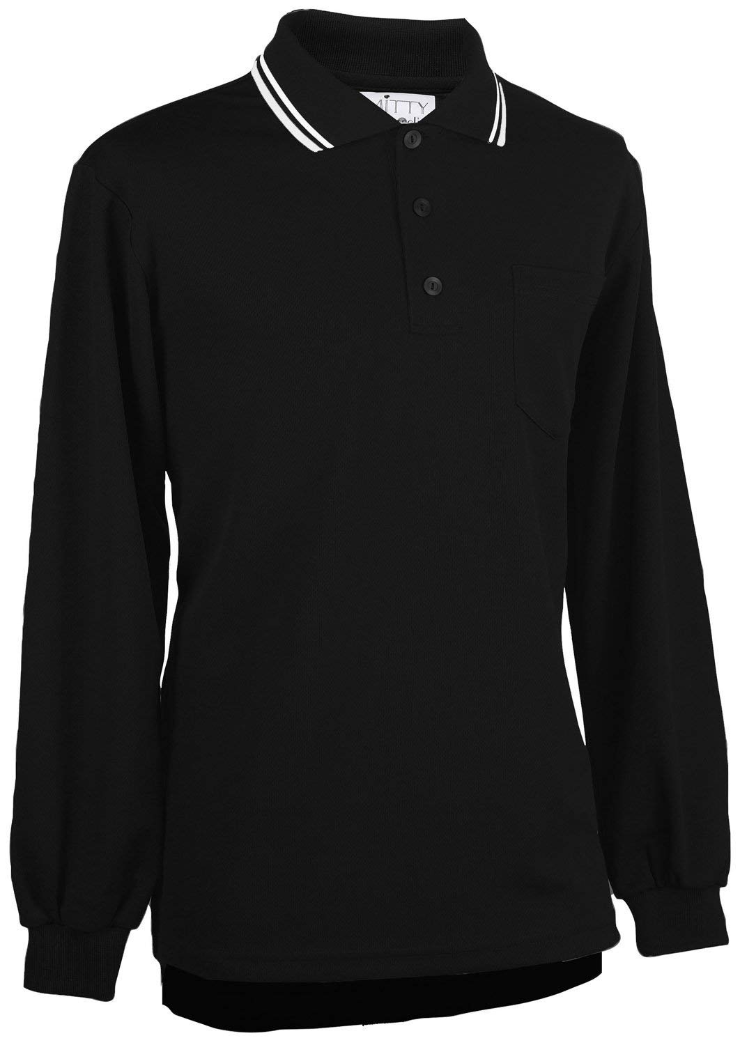 Chemise D’arbitre De Baseball Smitty – Maille Performance, évacue L’humidité, Noir, 2XL