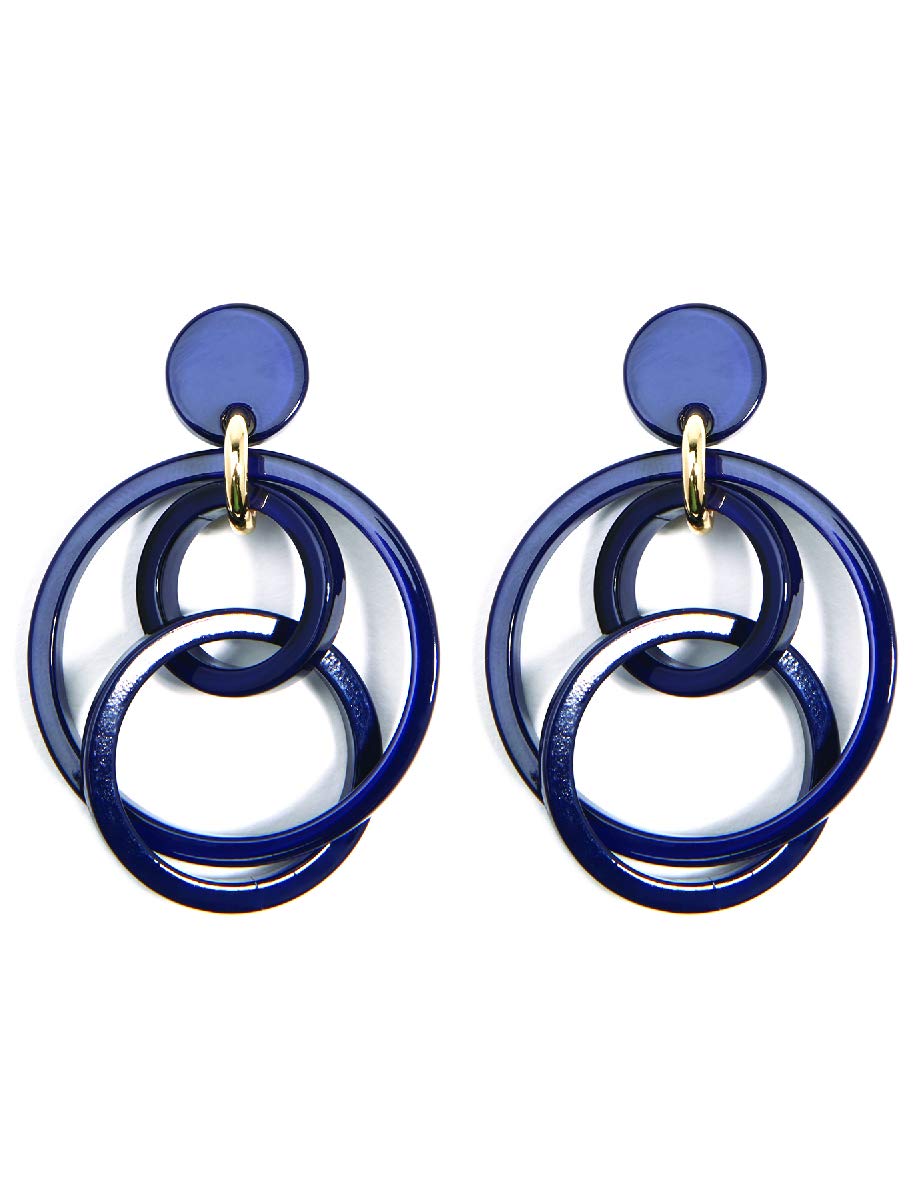 ZENZII Linked Resin Hoops Drop Earring