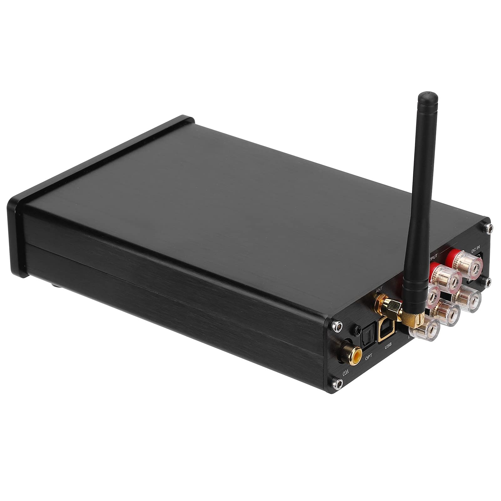 Oumefar Wzmacniacz Bluetooth 5.0 Dużej Mocy STA326 z Pilotem dla Entuzjastów Muzyki Kompaktowy Aluminiowy Wyświetlacz OLED 0,96"