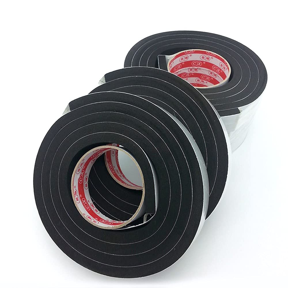 Bande de joint éponge auto-adhésive en caoutchouc largeur 8~50 mm d'épaisseur 2~10 mm joint d'étanchéité anti-collision en mousse noire EVA-largeur 10 mm d'épaisseur 10 mm, 10 mètres