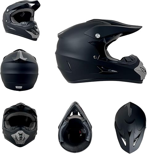 Miniatura 2 de Casco de motocross para jóvenes, con guantes de máscara de gafas, casco de motocicleta todoterreno para adultos y niños, casco de motocicleta