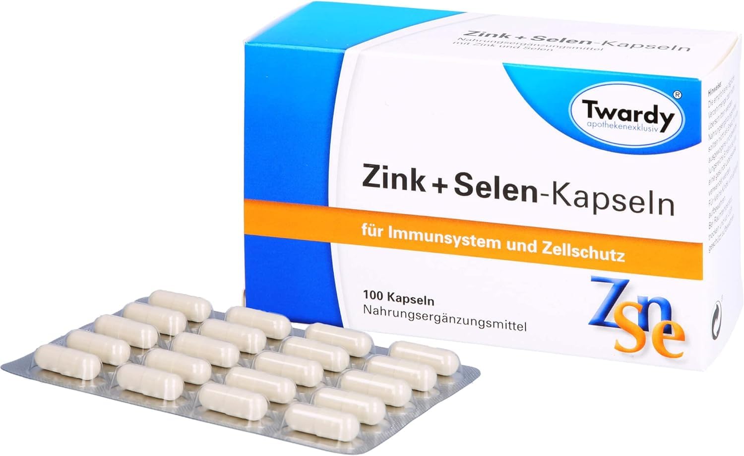 Astrid Twardy Zink + Selen-Kapseln 100 Stück, Nahrungsergänzungsmittel für Immunsystem und Zellschutz, glutenfrei, laktosefrei, essenzielle Spurenelemente