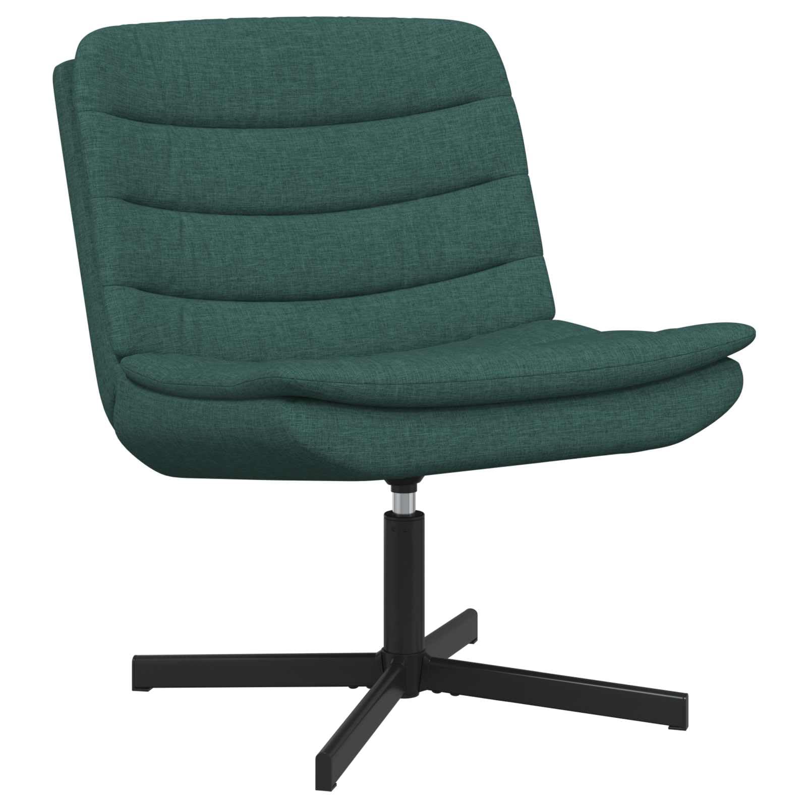 Chaise pivotante design moderne vert foncé avec accoudoirs pour fauteuil salon