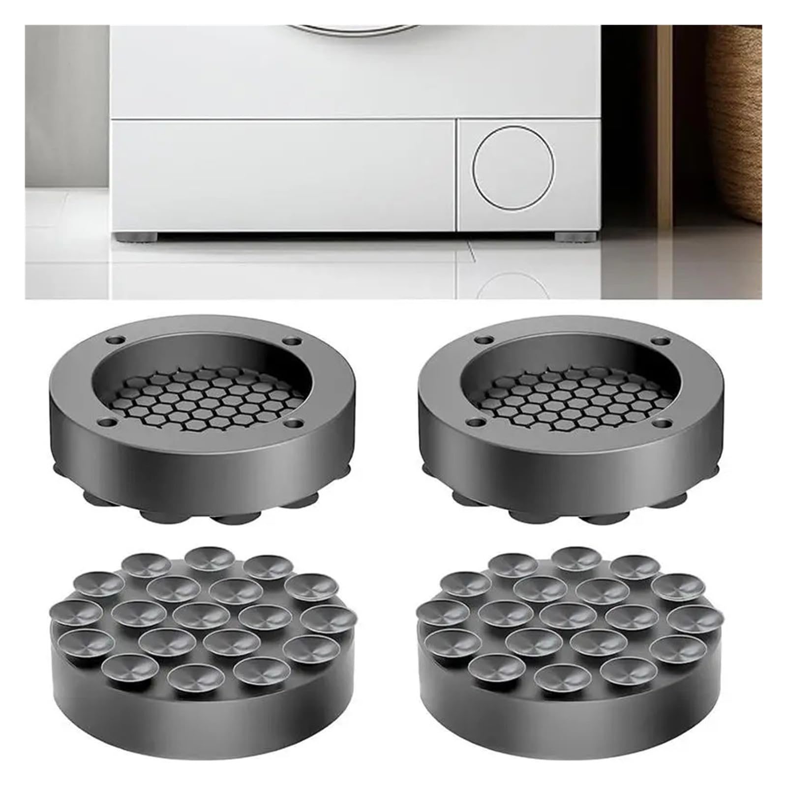 Almohadillas Antivibración Compatibles Con Lavadoras 4 Piezas
