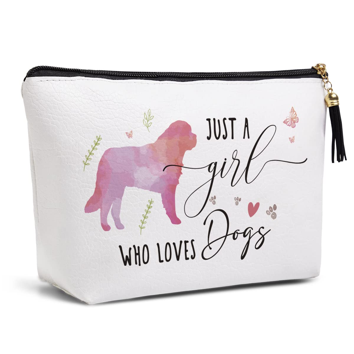 Dog Mom Gifts for Women Dog Accessories Dog Stuff Dog Gifts for Dog Pet Lovers Teen Women Women Sisters Bestie Best Friend Cousin Funny Birthday Makeup Bag Travel Toiletry Bag A Women Who Loves Dogs