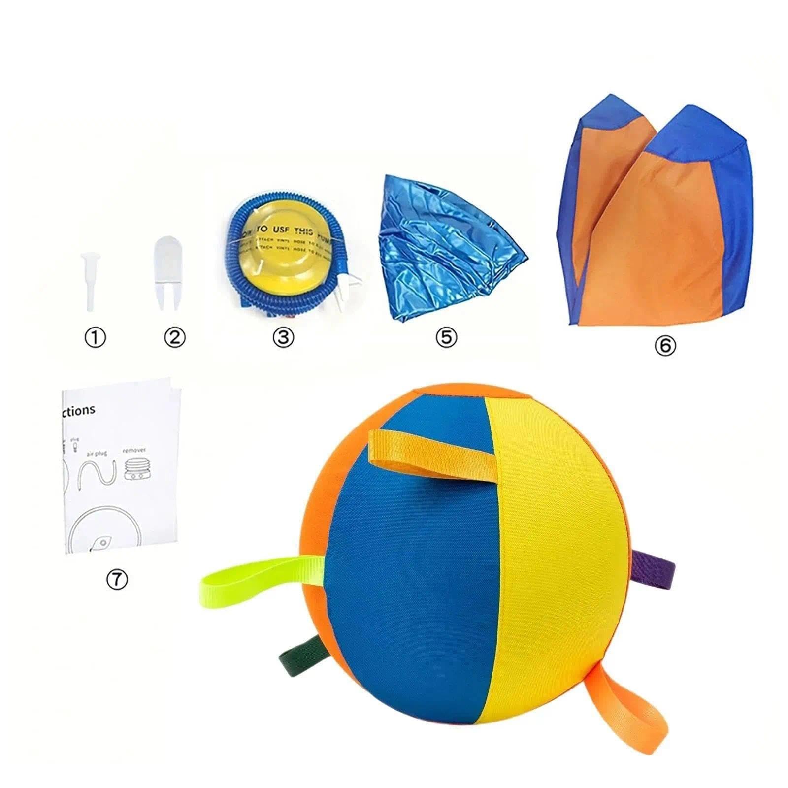 Riesiger Herding Ball für Hunde - Robuster & Aufblasbarer Spielball 55cm - Interaktives Hundespielzeug Für Große Hunde, Anti-Burst Herding Egg zur Hirten-Training & Beschäftigung(L)