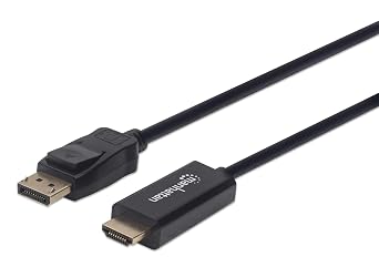 MANHATTAN 4K@60Hz DisplayPort to HDMI Cable, 3 Ft, Black