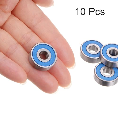 Miniatura 3 de uxcell 10 rodamientos de bolas 626-2RS de ranura profunda de 0.236 x 0.748 x 0.236 in rodamientos sellados de goma para TRX4 110 RC coches,