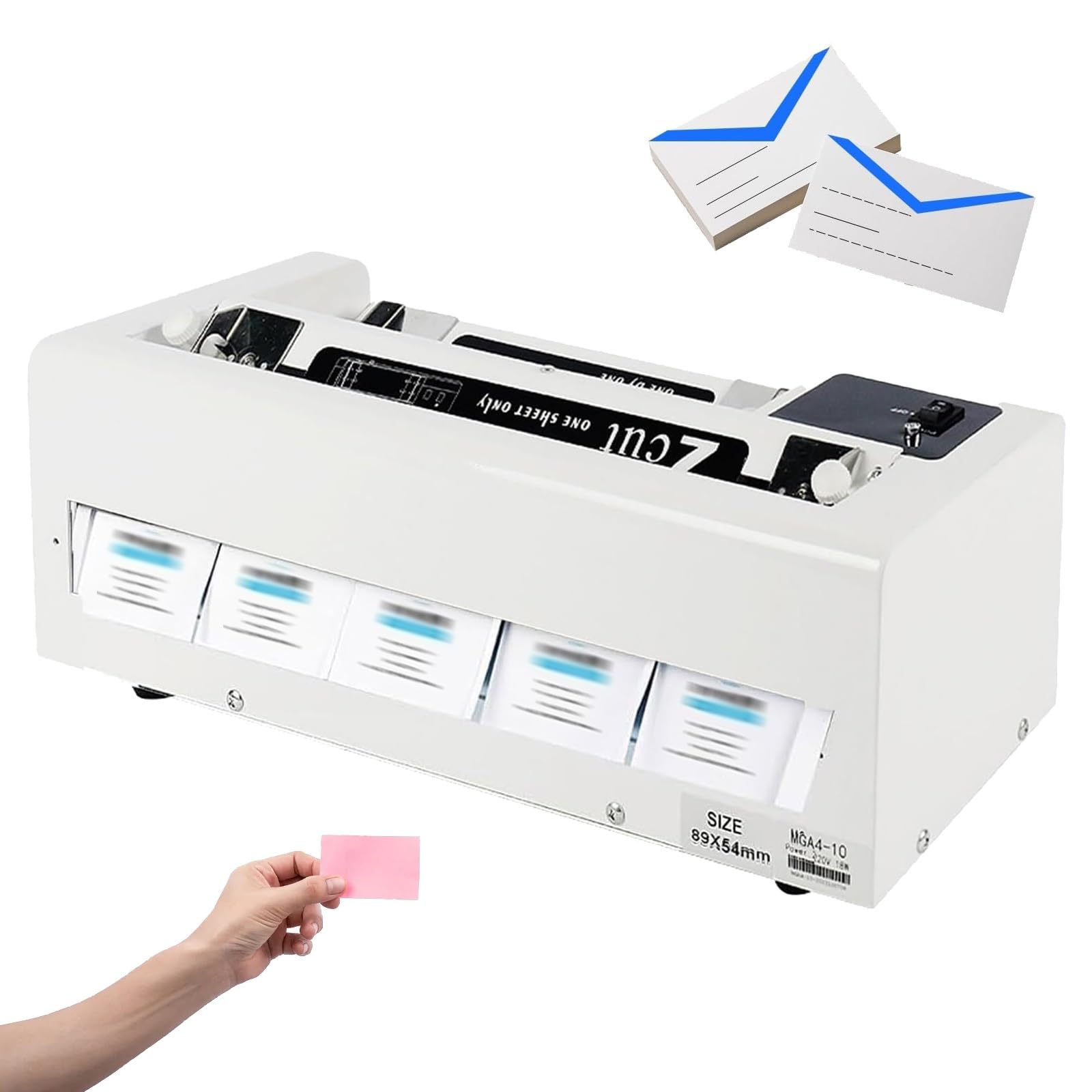 Cortadora automática de tarjetas de papel de 100-300g con avance y retroceso antiatascos