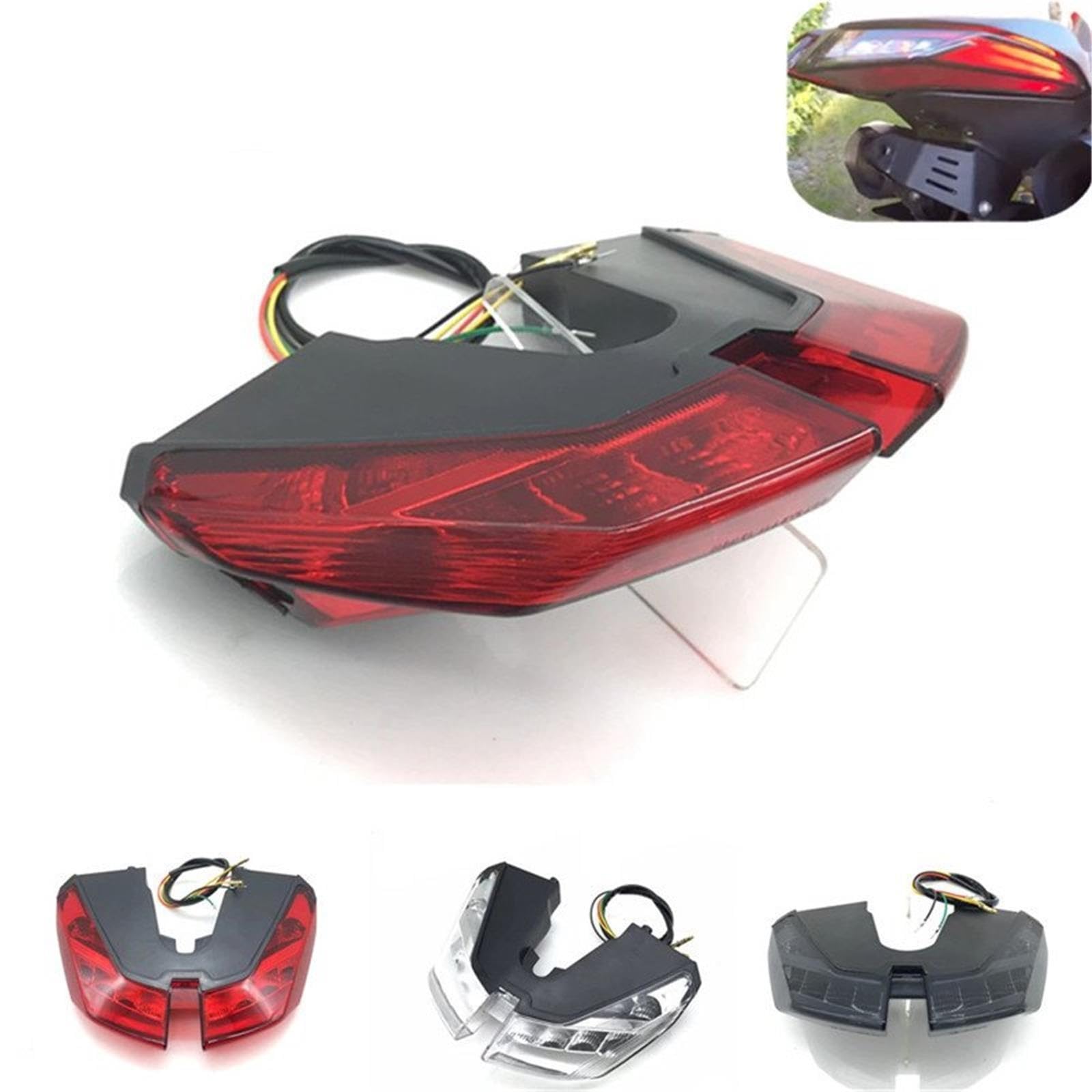 Luz Trasera De Freno Motocicleta Luces Traseras LED Integradas Motocicleta
