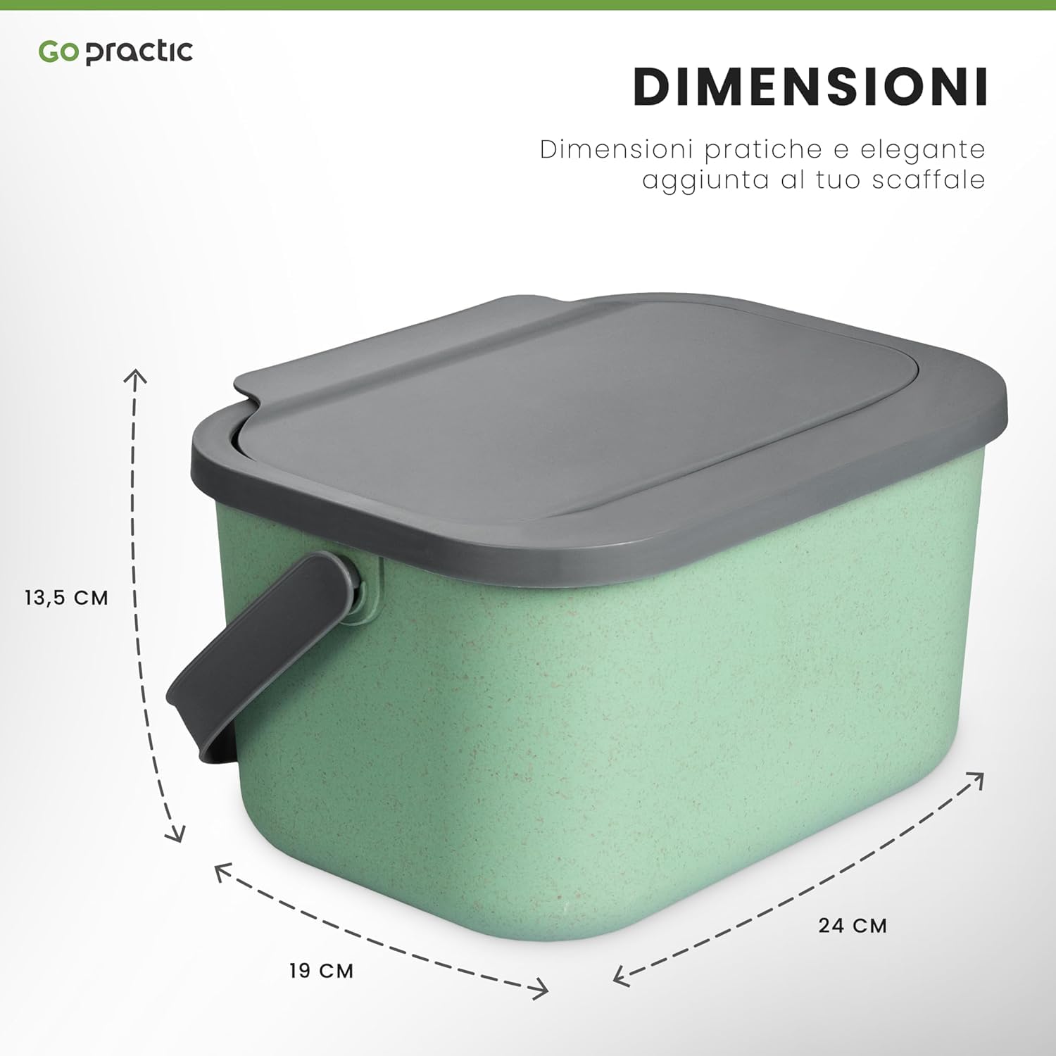 Pattumiera da Cucina, Organici Bidone Compostaggio, Raccolta Differenziata Cucina, Set da 5 pezzi 25L, Secchiello Domestico,Cestino Per Rifiuti, Secchio per Immondizia, Casa Contenitori