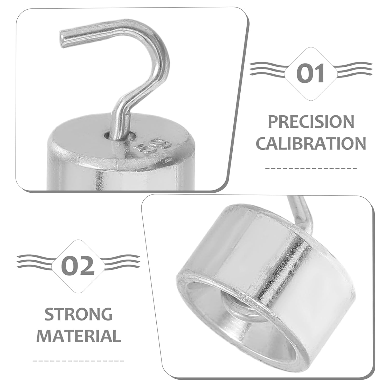 30pcs Double Hooked Hanging Weights for Lab Calibration High Precision Balance Weight Set for Science Physics Experiments and School Laboratory Use