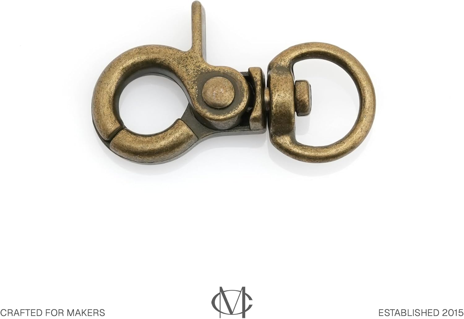 CRAFTMEMORE Lobster Claw Clasps Trigger Snap Hooks 1 1/4" x 1/2" Landyard Swivel Clip 10 Pack HO1 (Antique Brass) - Image 2