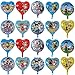 Ballons de Paw Dog Patrol Fournitures de Fête, BKJJ 20 Pièces Paw Dog Patrol Feuille D'aluminium Ballons 18 Pouces Ronds Ballons en Aluminium Décoration de Fête d'anniversaire pour Enfants