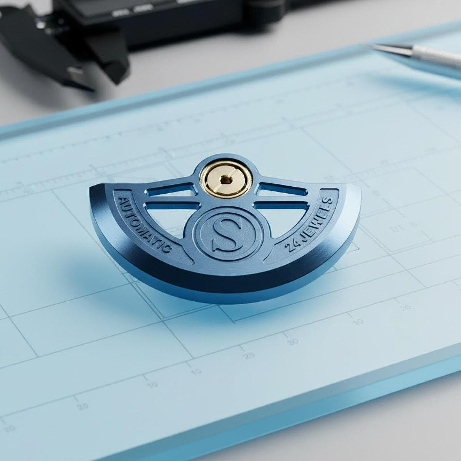 rockible Rotor del movimiento del reloj, mantenimiento del rotor automático del reloj, accesorio ligero, repuestos para reparación relojes mecánicos.