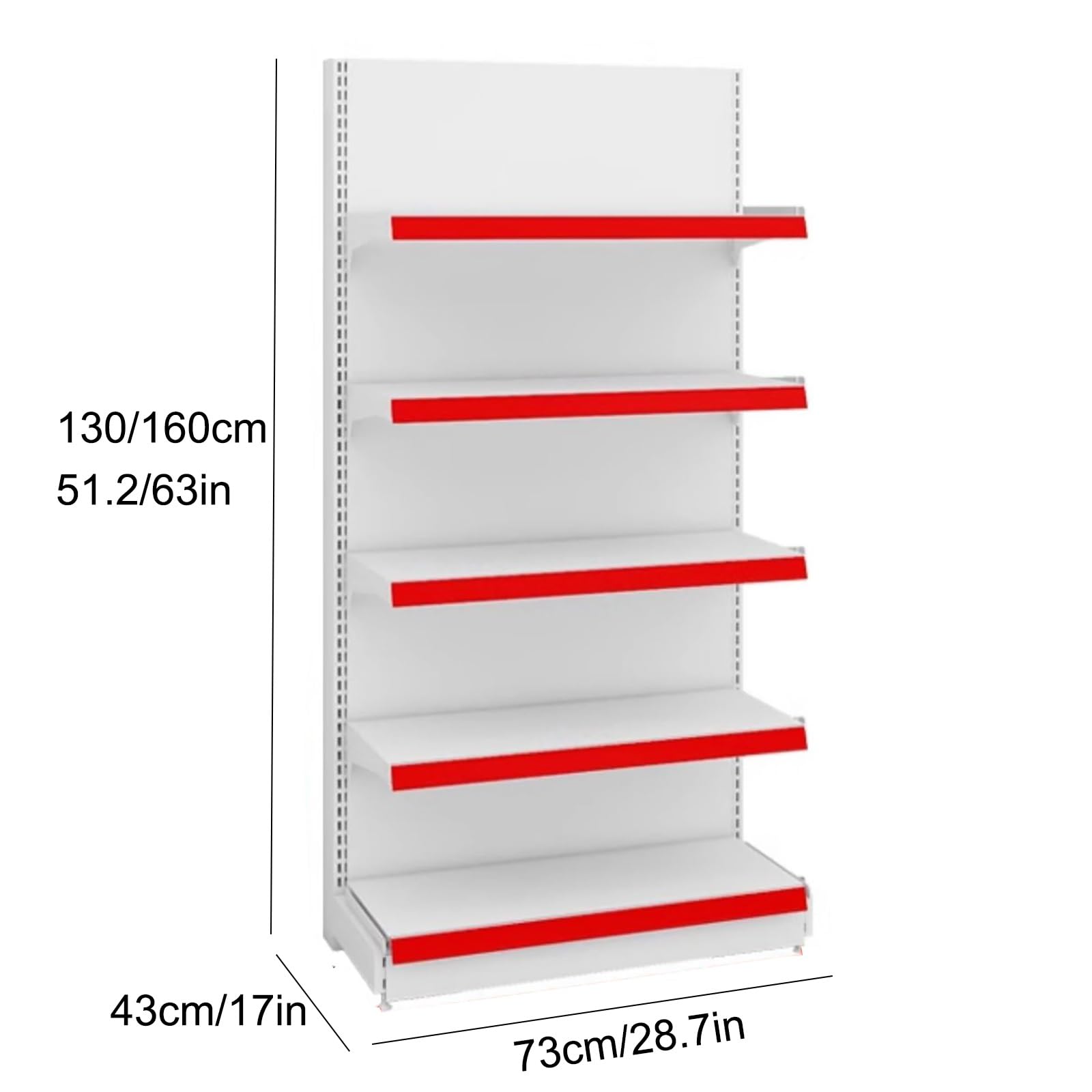 Verkaufsregal, Metall-Lagerregalständer, 5-stöckiges Verkaufsregal, Snack- und S Snack- und Süßwaren-Display-Organizer, Snackregal, Metall-Lagerregal (73 * 43 * 160 cm / 28,7 * 17 * 63 Zoll)