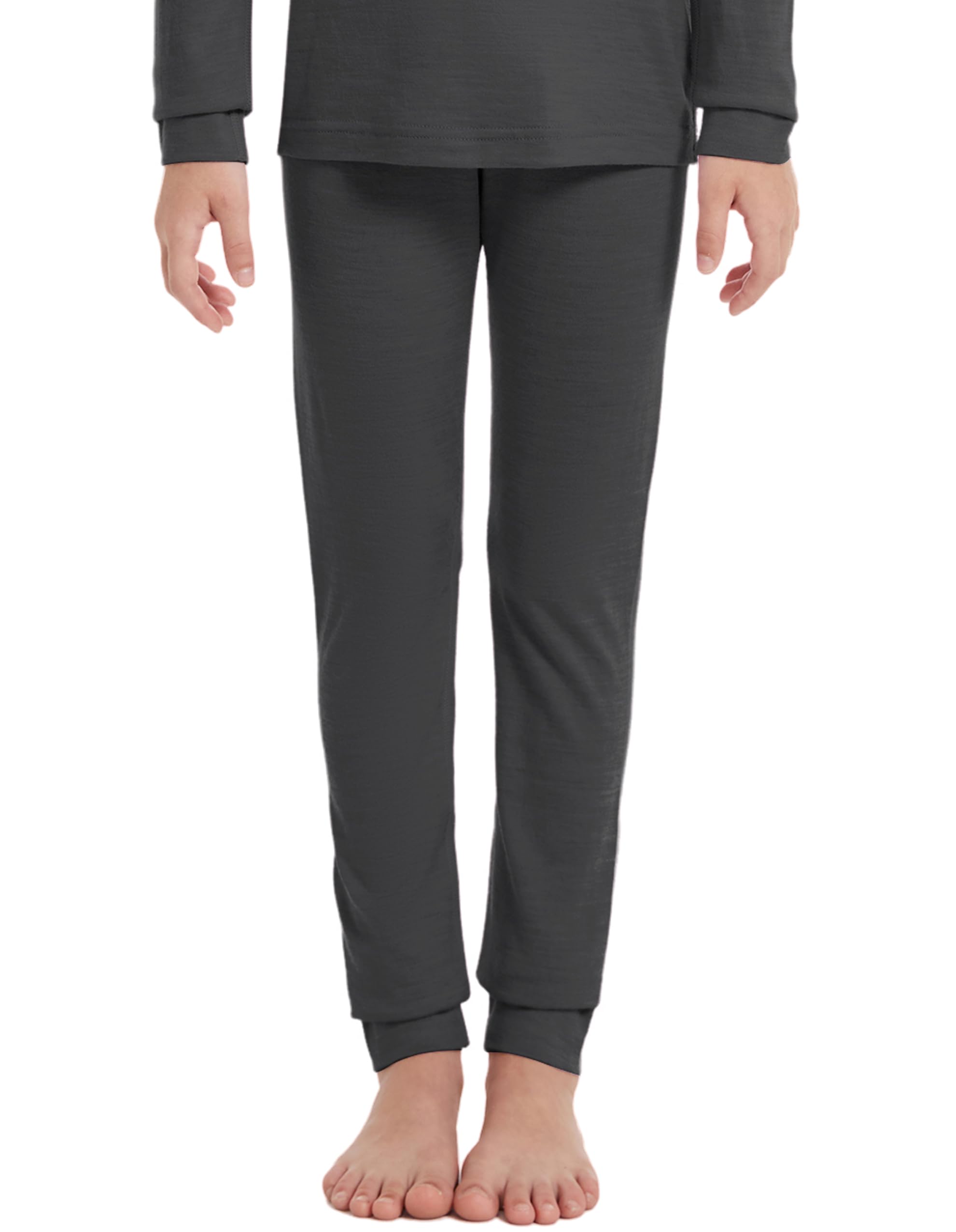 Pantalones de lana merino para niños, leggings térmicos para niñas y niños, ropa interior de invierno unisex