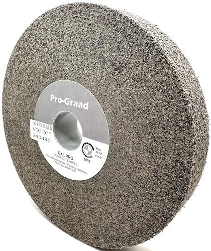Image of EXL PRO Convolute Deburring Polishing Wheel - 6 inch x 1 inch x 1 inch 9S Medium Silicon Carbide - Professional Grade - Metal Deburring, Finishing and Polishing Wheel - (1 Pack)