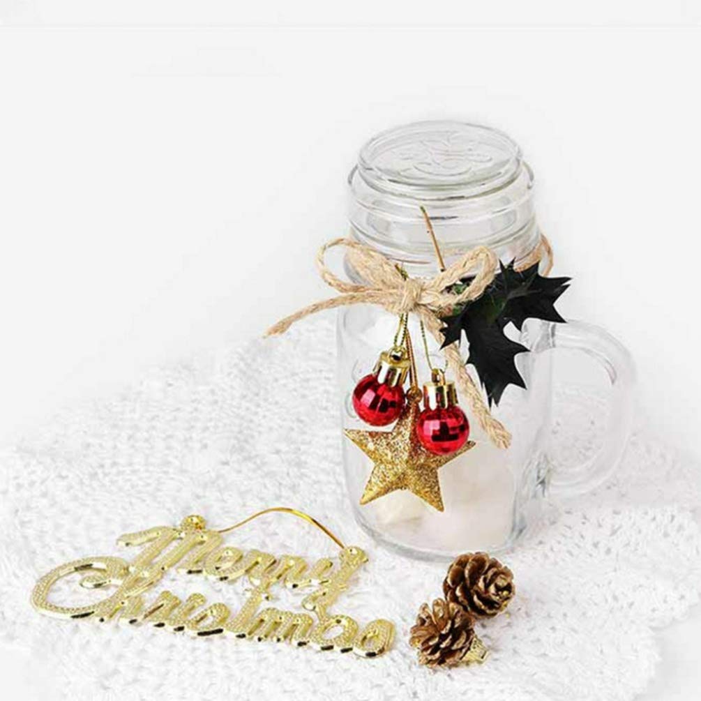 Toddmomy 30pezzi Mini Stelle Decorative per Albero di Natale Ornamenti Natalizi Creativi Ciondoli Forma di Stella per Decorazioni Festive