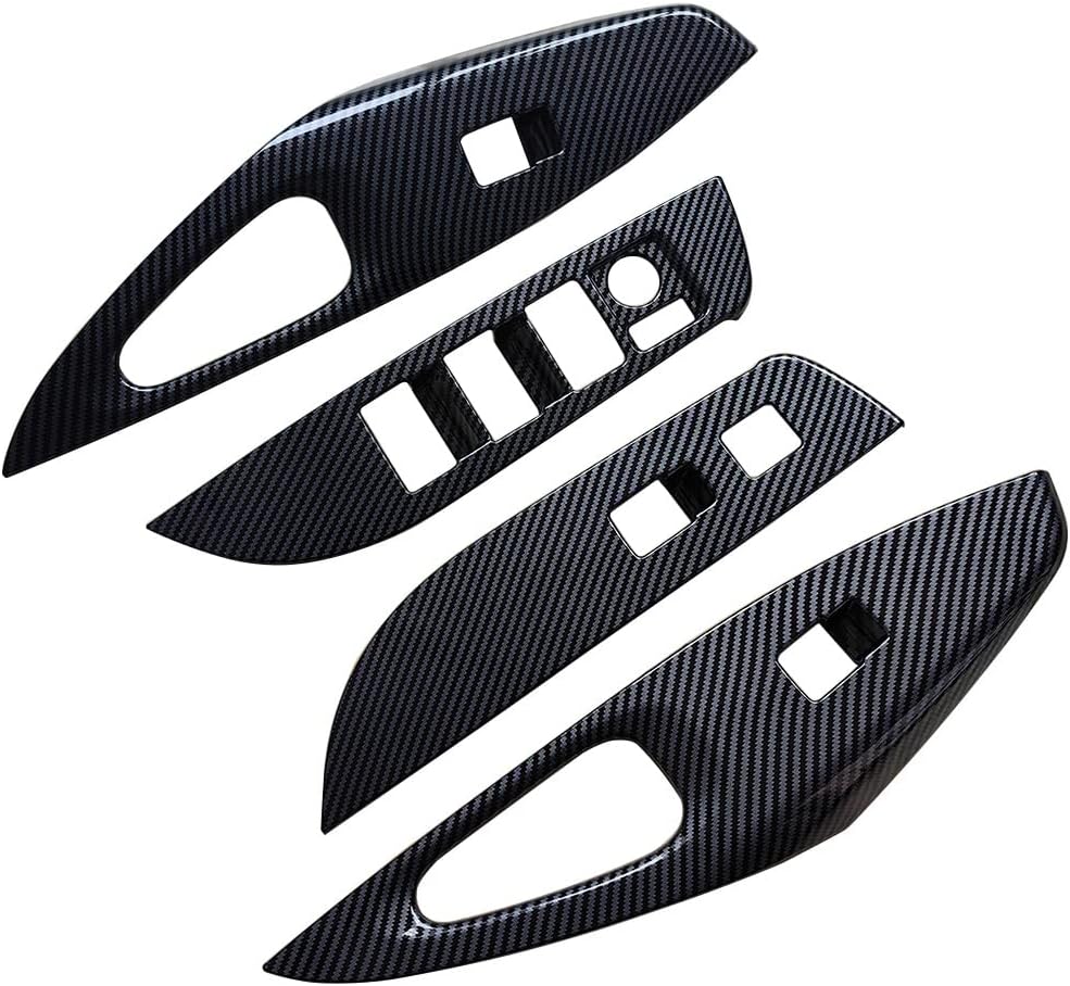 ruihe Fit for Toyota Corolla Sedan 2020 2021 2022 2023 2024 4PCS Carbon Fiber Color Window Switch Decoration Decal Frame Cover Panel Door Handle Armrest North American Version