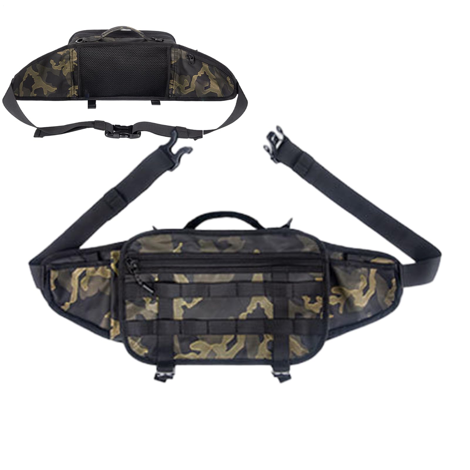 da - Sac de rangement étanche pour toutes les saisons - Avec bandoulière pour moulinet, appât, téléphone portable, gourde, randonnée, cyclisme, camping et promenade avec le chien, vert, Unisex, Se