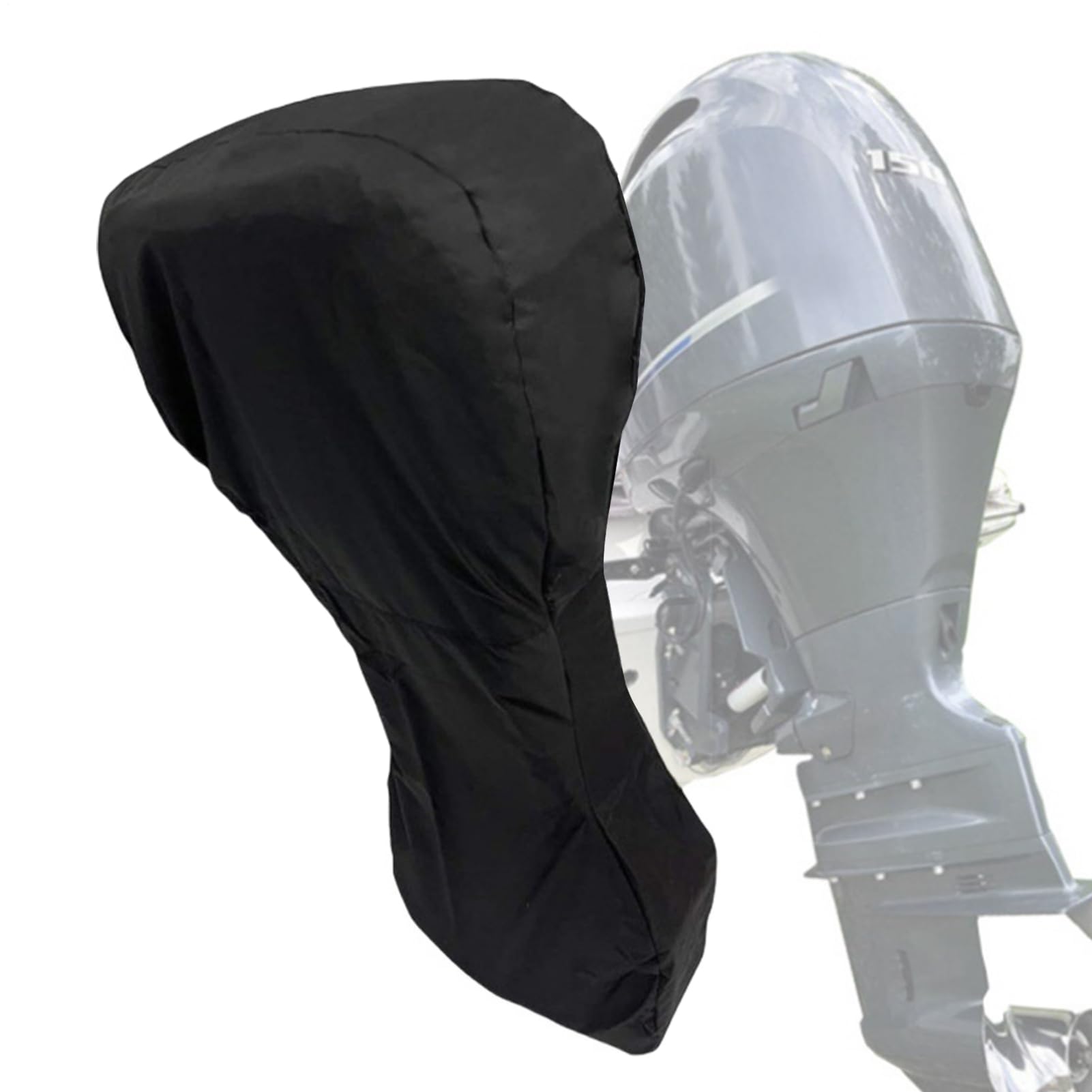 Copertura per motore fuoribordo, copre motore di sollevamento barca 210D | per potenza 15-100 CV resistente sbiadimento, protezione impermeabile, protegge contro sole e pioggia