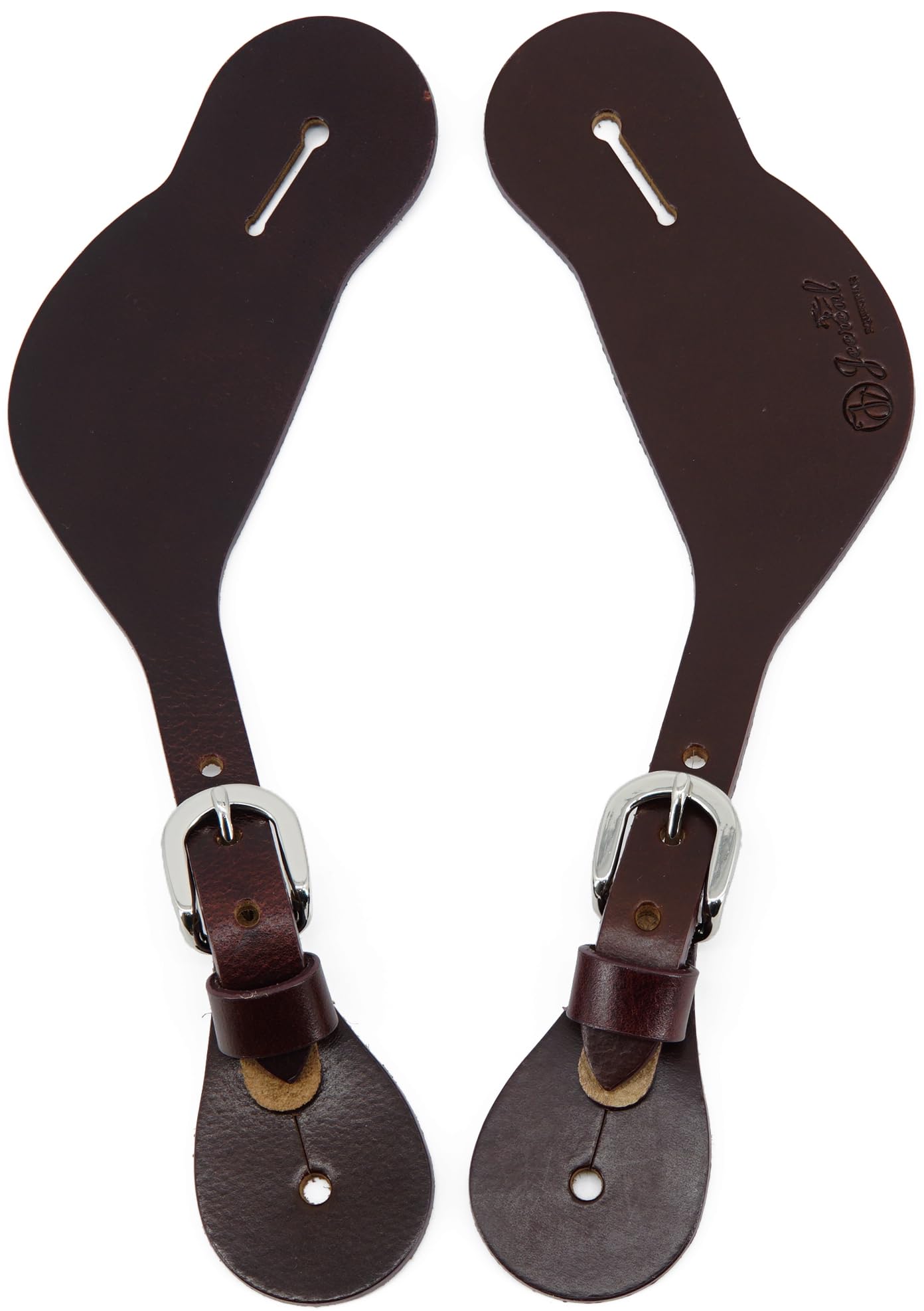 Jeereal Leather Western Spur Straps for Cowboy | Men and Women's Boots Equipment | Adjustable Single Ply Spur Straps
