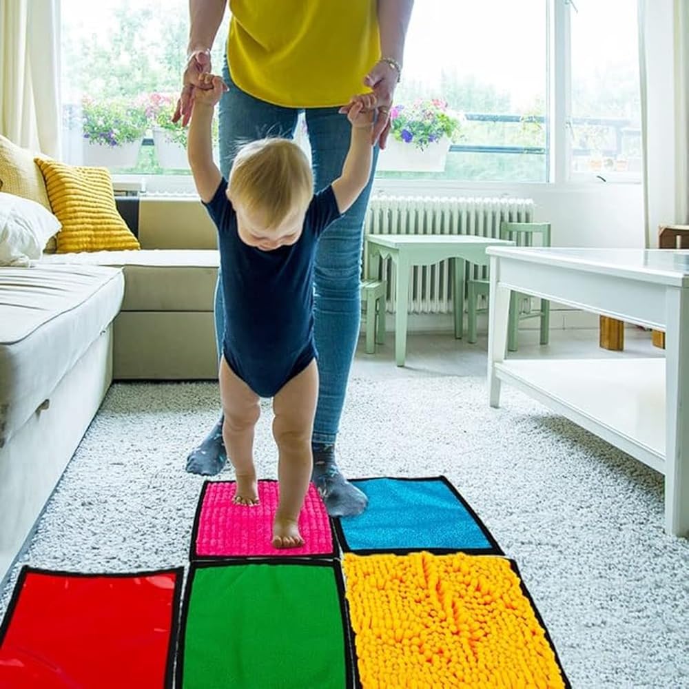 Prodotti sensoriali tra cui 16 diversi tappetini sensoriali | i bambini con caratteristiche antiscivolo che offrono divertimento e sicurezza durante le attività Giocattoli per bambini