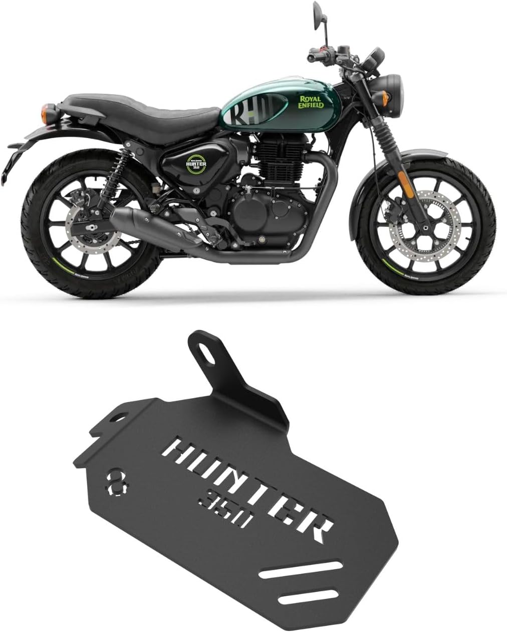 Auto Infinity Pillion Footrest Compatible With R-E Hunter (LH) (Black, Pack of 1)