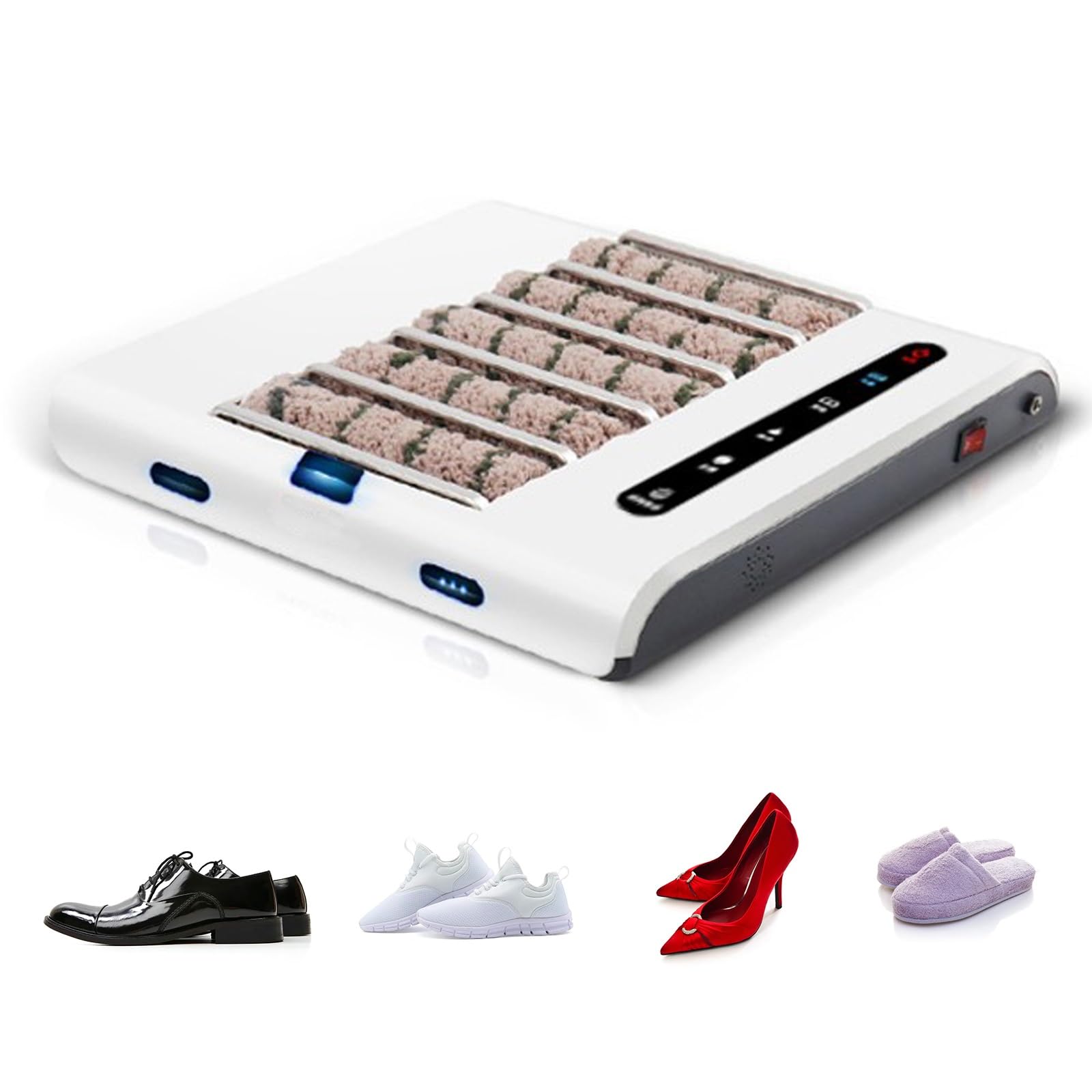 Máquina automática de limpieza de zapatos, pulidora de inducción recargable, batería de 10000 mAh, potente succión, limpiador de zapatos doméstico de 260 RPM para el hogar y la oficina