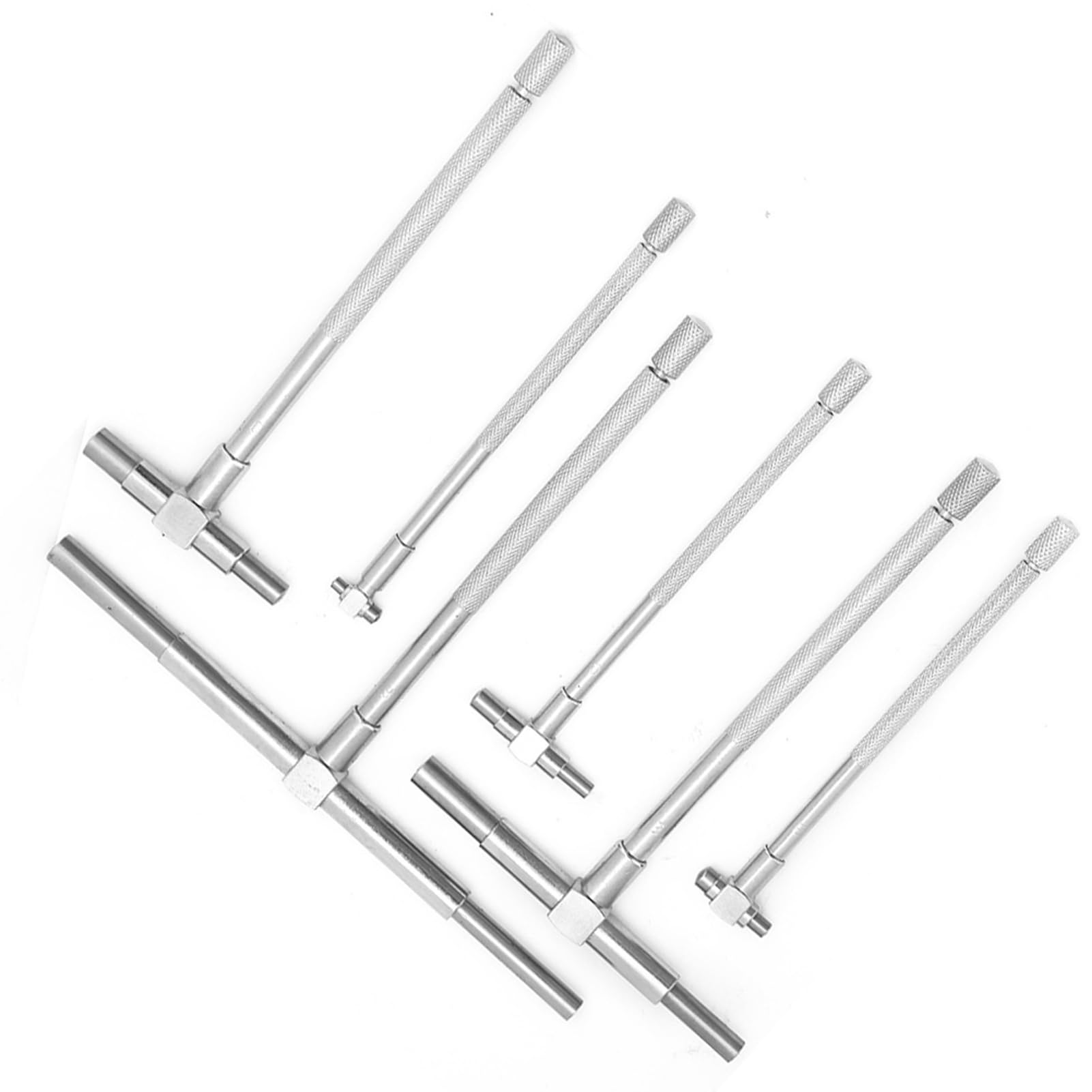 Jeu de 6 Jauges Télescopiques Réglables 8-150 mm pour Mesurer Diamètres Intérieurs, Outil de Mesure d’Alésage de Précision pour Mécanique et Étalonnage