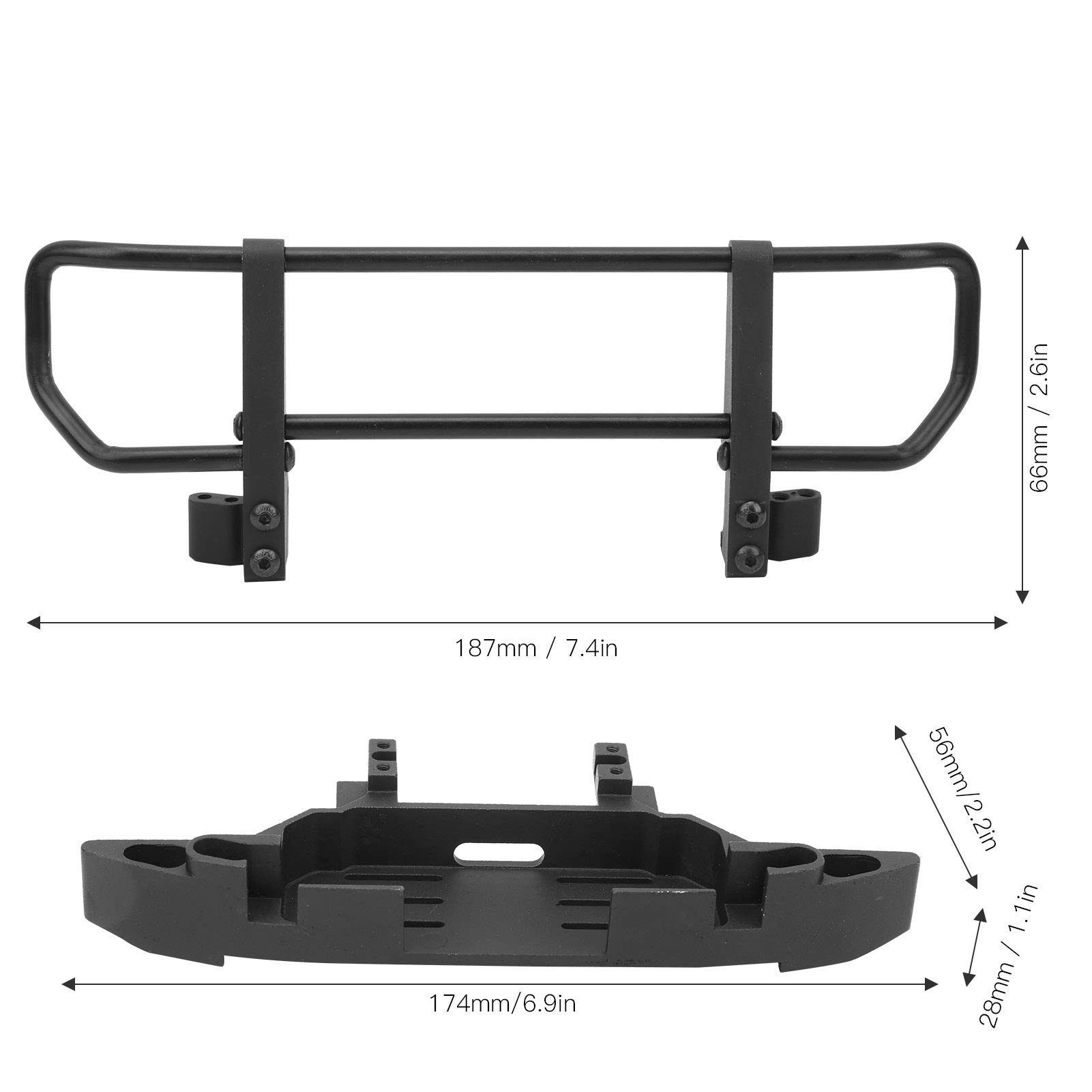 RPM Heavy Duty Rear Bumper, Black: TMX EMX, RPM73802