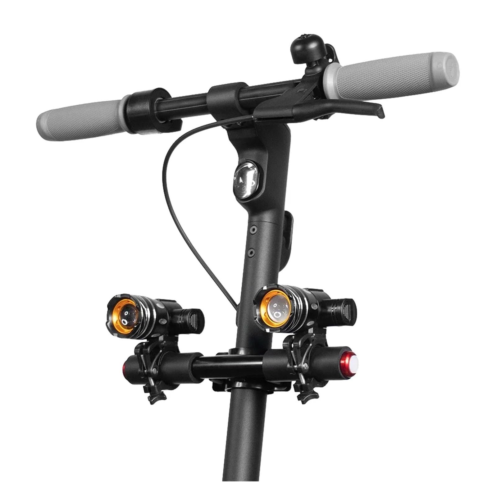 Luci Anteriori Torcia LED Scooter Elettrico Faro Ricaricabile Tramite USB Compatibile con Ninebot F20 F30 F40 Lampada di Sicurezza for Ciclismo con Zoom(1Set)