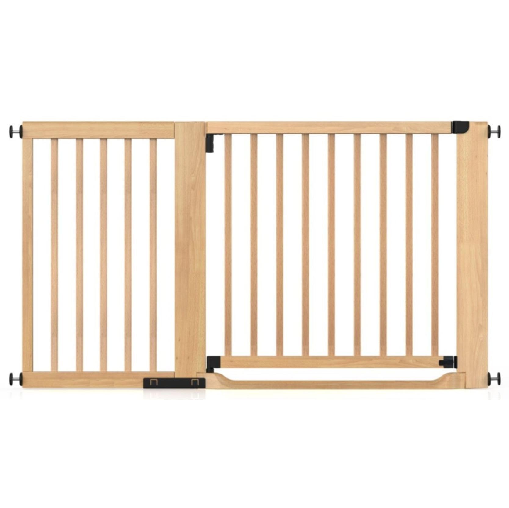 Safetots Wooden Heritage Flat Step Gate, Natural, 145cm - 153cm, Pressure Fit